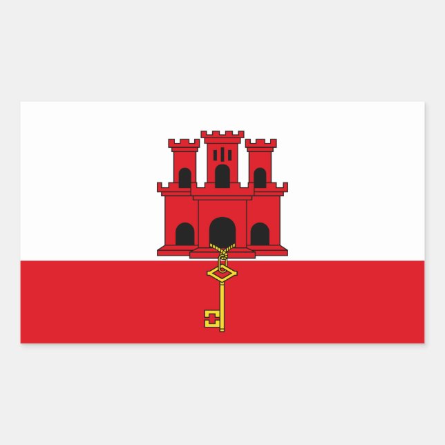 Gibraltar Flag Sticker (Front)
