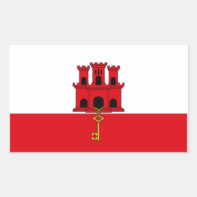 Gibraltar Flag Sticker (Front)