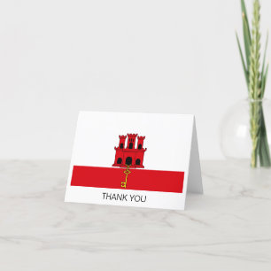 Gibraltar Flag Thank You Card
