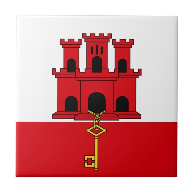 Gibraltar Flag Tile (Front)