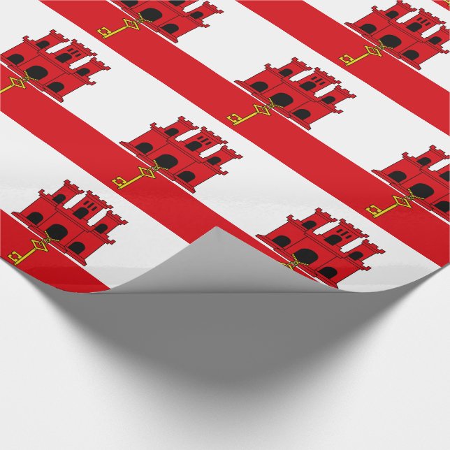 Gibraltar Flag Wrapping Paper (Corner)