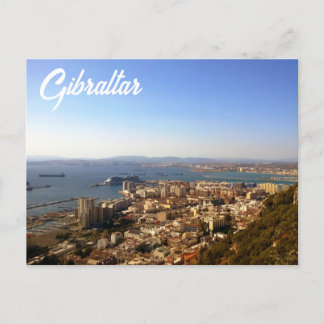 Gibraltar from above postcard