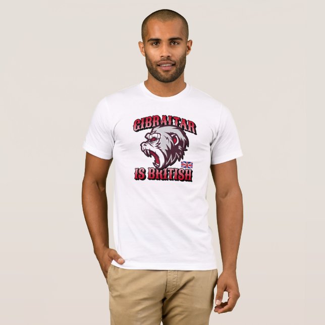 Gibraltar Is British Angry Monkey Tshirt (Front Full)