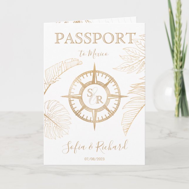 Gibraltar Mariage Destination Passport Carte du mo (Devant)