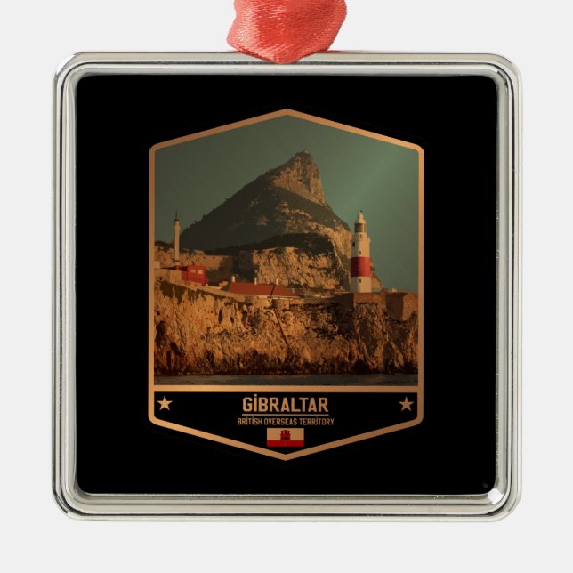 Gibraltar Metal Ornament (Front)