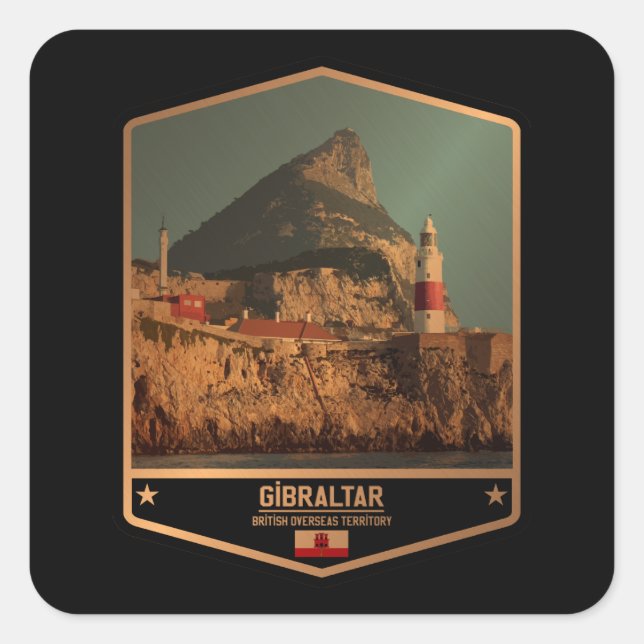 Gibraltar Square Sticker (Front)