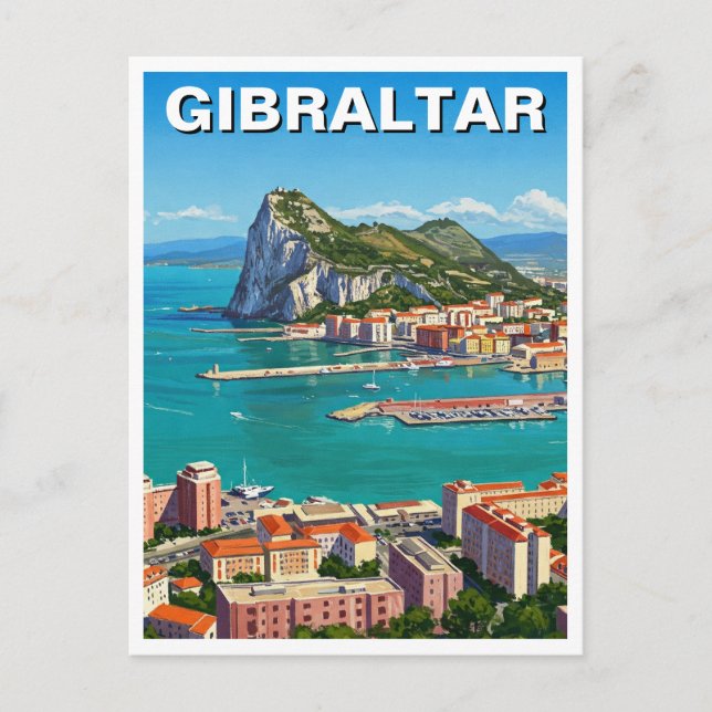 Gibraltar Travel Postcard (Front)
