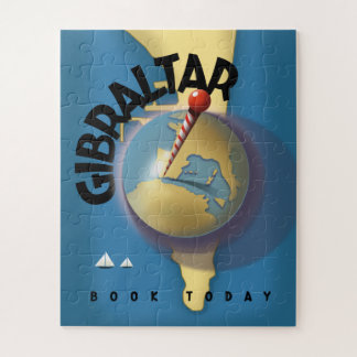 Gibraltar travel poster jigsaw puzzle