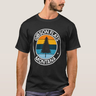 Gibson Flats Montana MT USA City Pride Retro Sunse T-Shirt