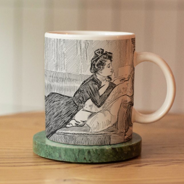 Gibson Girl Reading a Book Coffee Mug (Creator Uploaded)