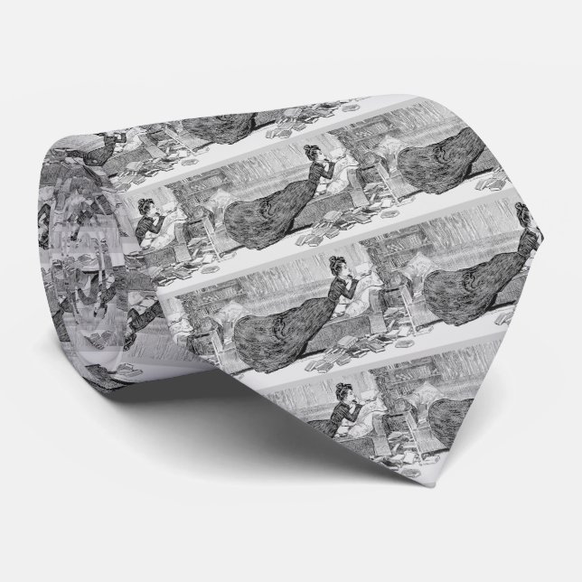 Gibson Girl Reading a Book Tie (Rolled)