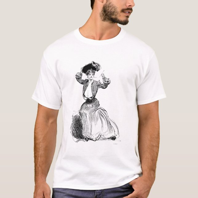Gibson Girl With Hat, 1904 T-Shirt (Front)