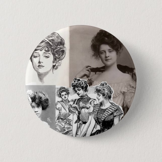 gibson girls 2 inch round button (Front)