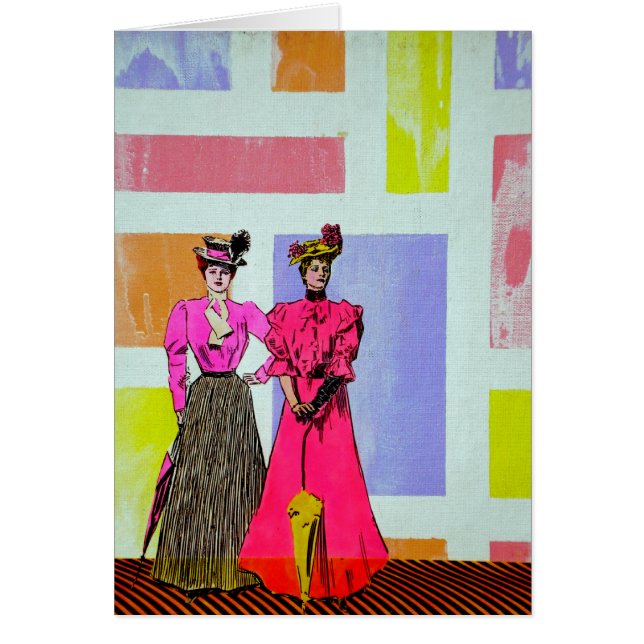 Gibson Girls in a Mondrian Motif (Devant)