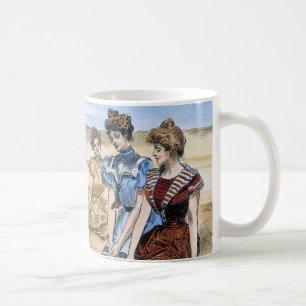 Gibson Girls On The Beach, 1900 Coffee Mug