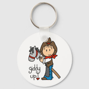 Giddy Up Cowboy Tshirts and Gifts Keychain