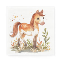 Giddy Up, Gorgeous! Adorable Horse Watercolor
