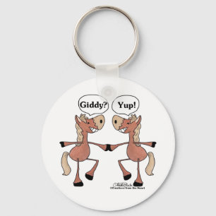 Giddy Up Horses Keychain