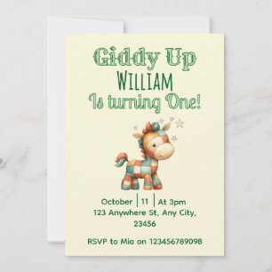 Giddy up! invitation