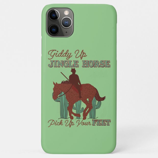 Giddy Up Jingle Horse Pick Up Your Feet, Cowboy Case-Mate iPhone Case (Back)