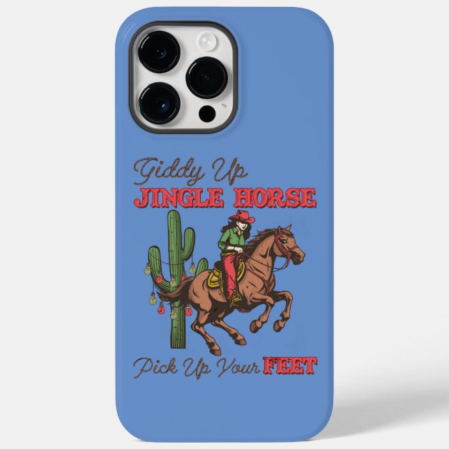 Giddy Up Jingle Horse Pick Up Your Feet, Cowboy Case-Mate iPhone Case (Back)