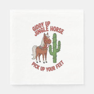 Giddy Up Jingle Horse Pick Up Your Feet Napkin