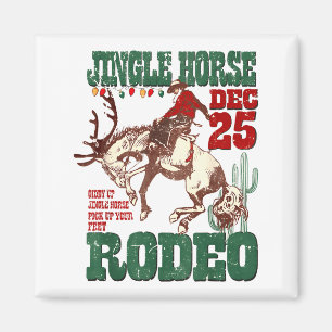 Giddy Up Jingle Horse Santa Cowboy Western Christm Magnet
