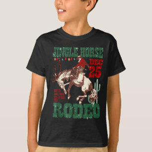 Giddy Up Jingle Horse Santa Cowboy Western Christm T-Shirt