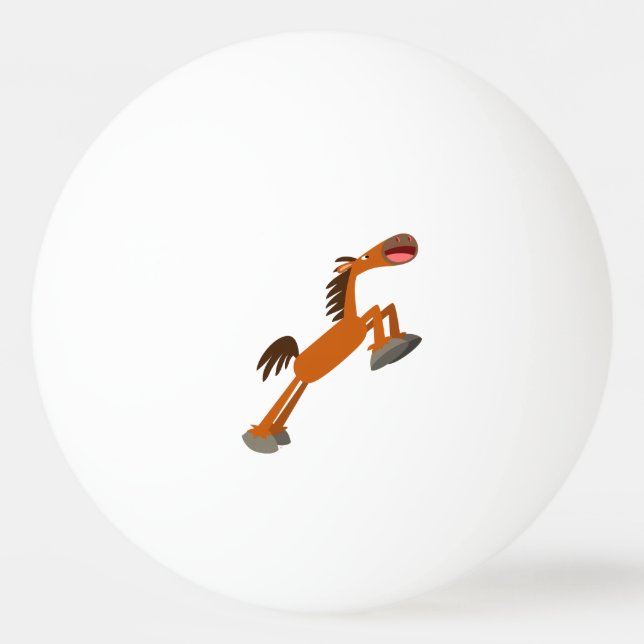 Giddyup, Horsey! Cartoon Horse Ping Pong Ball (Front)