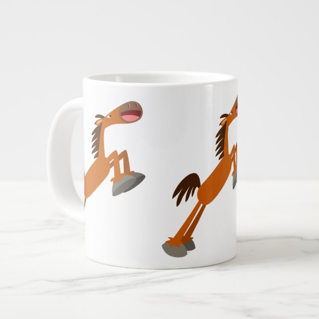 Giddyup, Horsey ! Cheval de dessin Jumbo Mug (Devant gauche)
