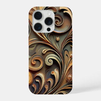 Gided Baroque Scrollwork  iPhone 15 Pro Case