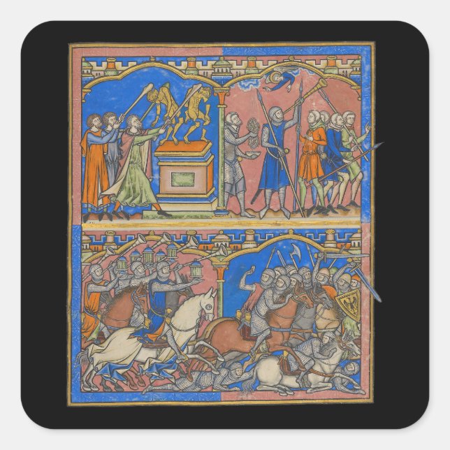 Gideon's Valiant Three Hundred The Crusader Bible Square Sticker (Front)