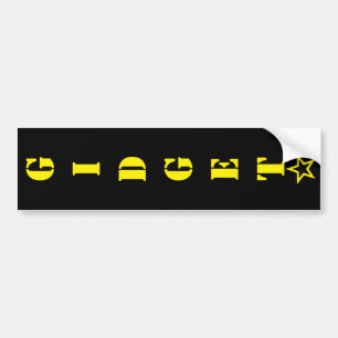 GIDGET STENCIL BUMPER STICKER