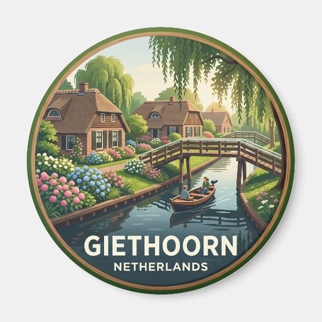 Giethoorn Netherlands Magnet (Front)