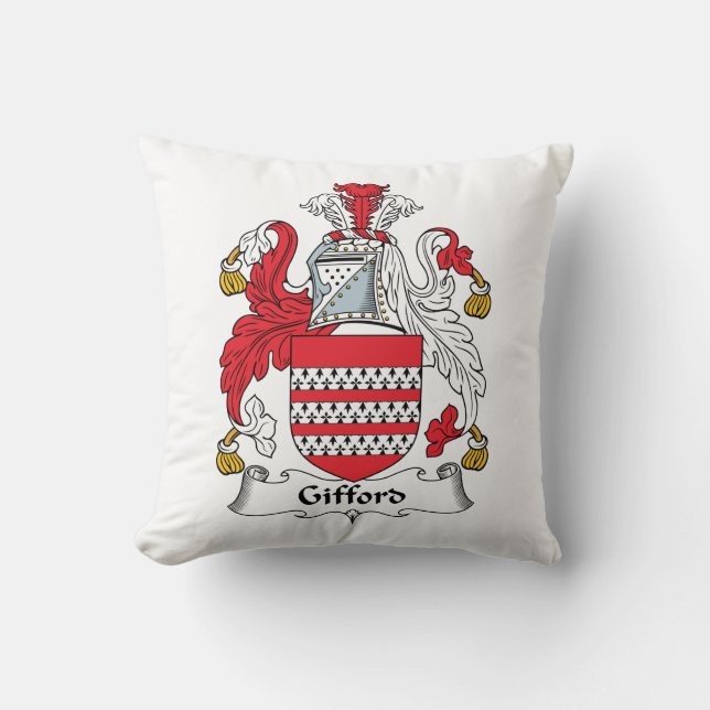 Gifford Family Crest Throw Pillow (Front)