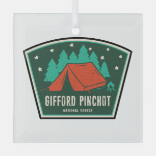 Gifford Pinchot National Forest Camping Glass Ornament