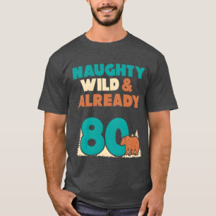 Gift 80 years birthday women Bear girl T-Shirt
