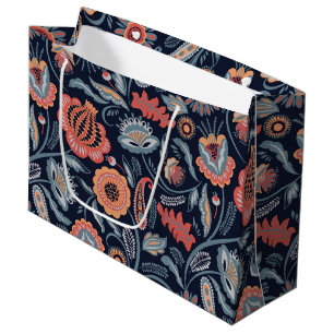 Gift Bag - Boho Bold Floral Blue