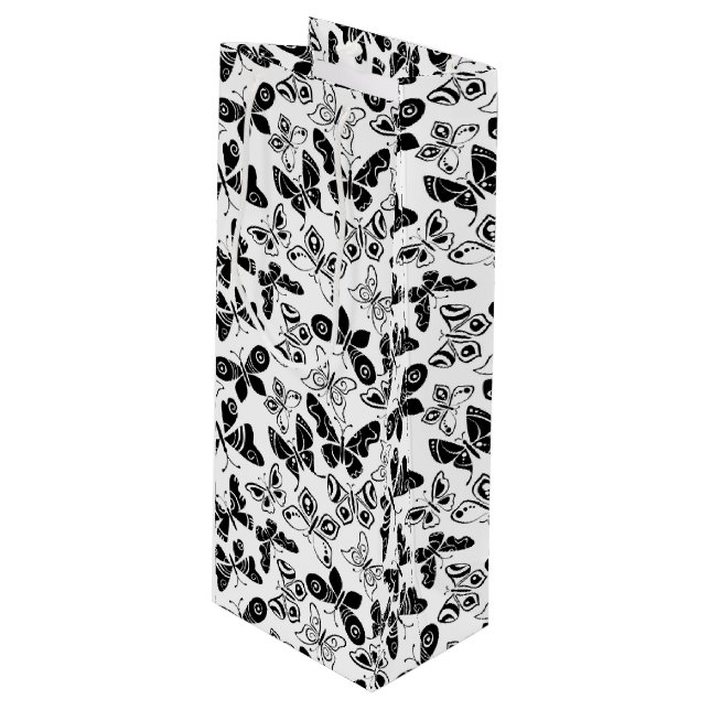 Gift Bag-Butterflies Wine Gift Bag (Front Angled)