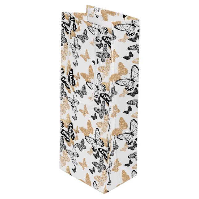 Gift Bag-Butterflies Wine Gift Bag (Front Angled)