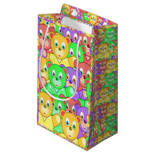 Gift Bag Colourful Teddy Bears