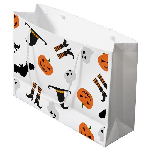 Gift Bag Design with Halloween Pattern (Front Angled)