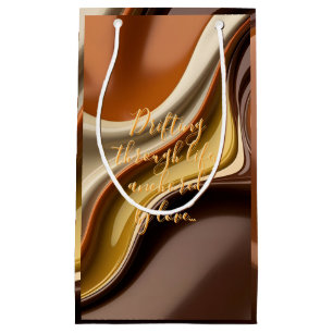Gift bag in stylish abstract graphic