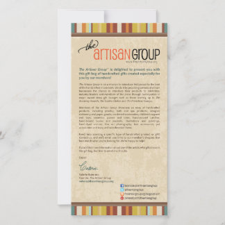 Gift Bag Inclusion Card