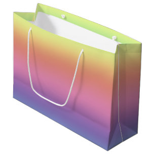 Gift Bag (Lg) - Horizontal Rainbow Stripes