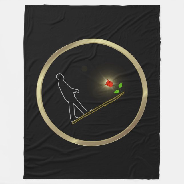 Gift Bag minimal art Fleece Blanket (Front)