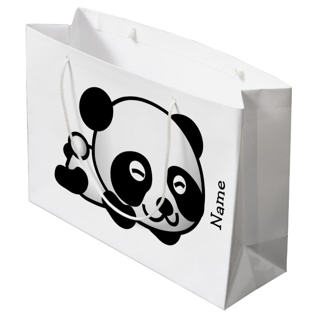 Gift Bag. Panda. Large Gift Bag (Back Angled)