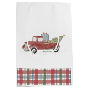 Gift Bag - Red Truck Holiday