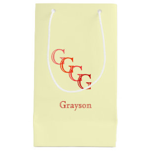 Gift Bag - Stepped Monogram with Name
