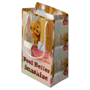 Gift Bag Teddy Bear Feel Better Sunshine